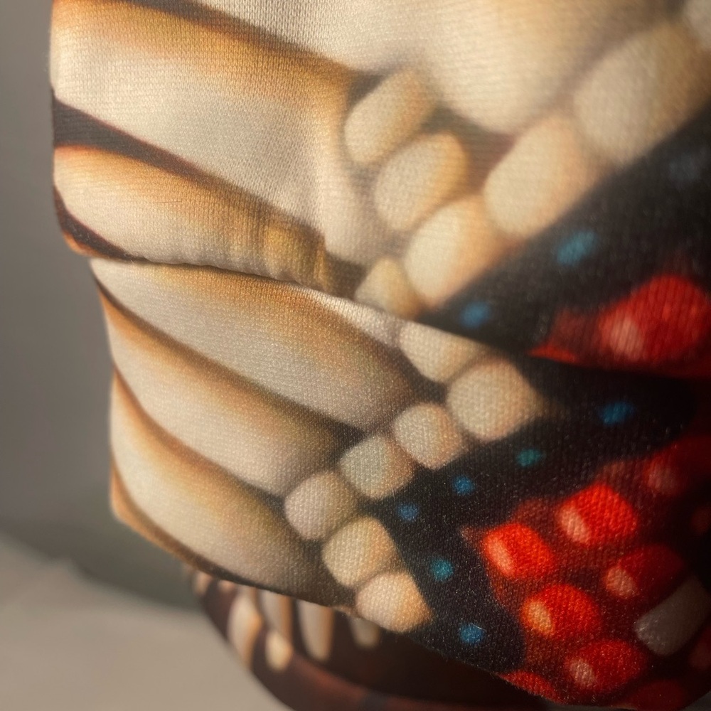 Colorful Feather Pattern Jacket - Picture 8 of 9